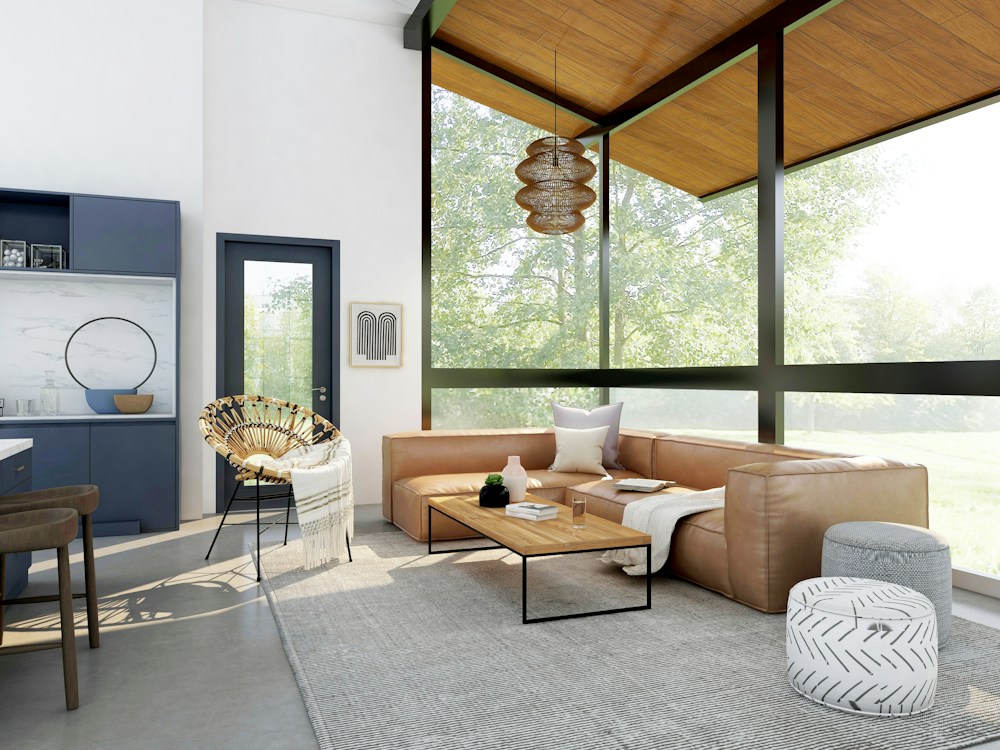 Light-filled home with carefully arranged furnishings